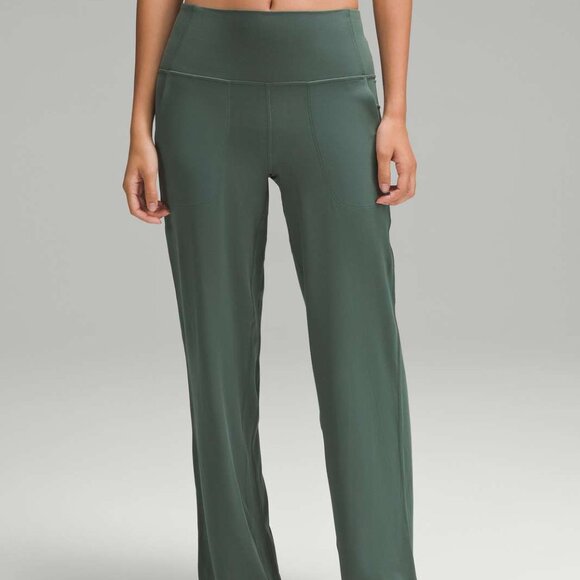 Lululemon Align High-Rise Wide-Leg Pant Size 14 Dark Forest Green $128 Lounge - Picture 2 of 5